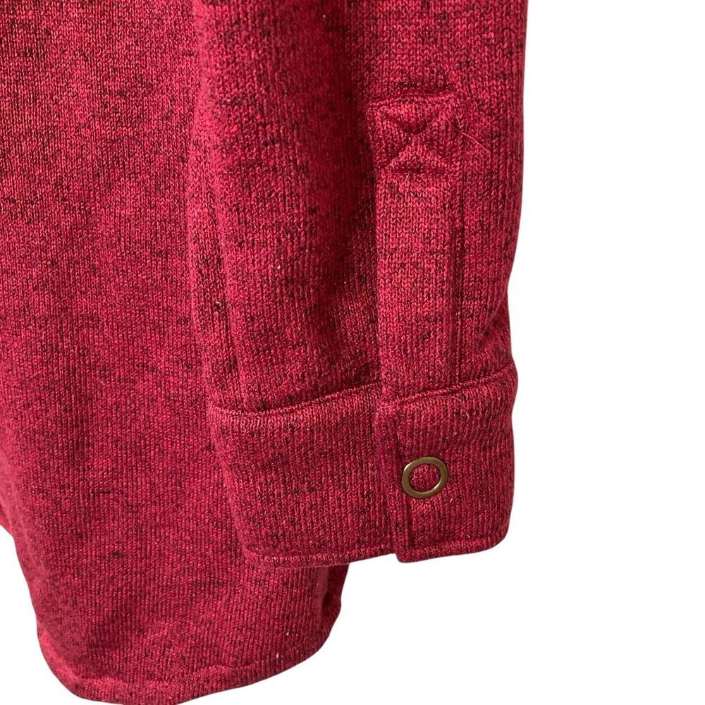 Soft Surroundings Willow Fleece Snap Front Jacket Size Large Embroidered Shacket - Picture 7 of 13